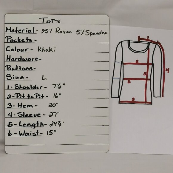 Mesh Long Sleeve Top Size L EUC #122 - Picture 6 of 6